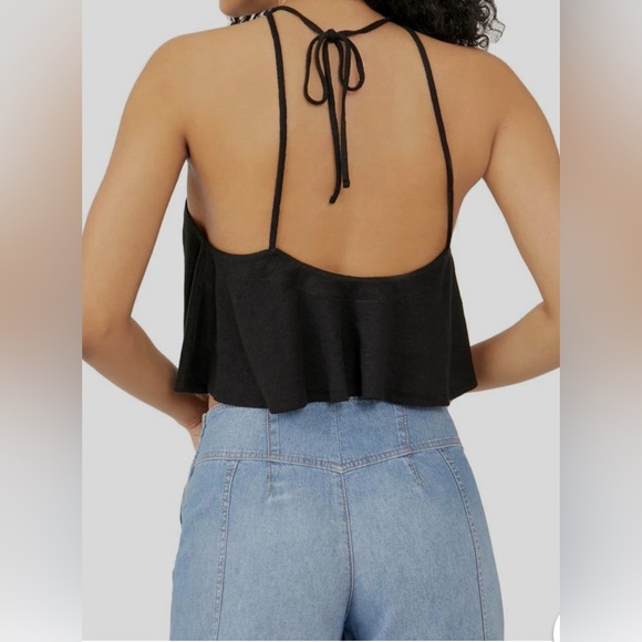 Free People Long Weekend Black Top - Picture 3 of 6